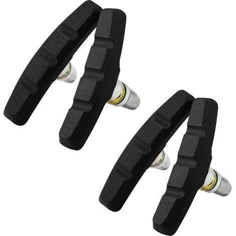 2 Paires V-Brake Patins de Frein 70mm V Bike plaquettes de frein de vélo avec écrous hexagonaux et entretoises Ensemble de blocs de Frein Vélo Set 70 mm VSP70 (BLACK) (1/5)