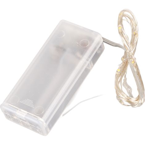 Guirlande Lumineuse LED Piles Fils Cuivre Décoration Noël Mariage Gâteaux Bouquets Lumières Étoiles Colorées (1/5)