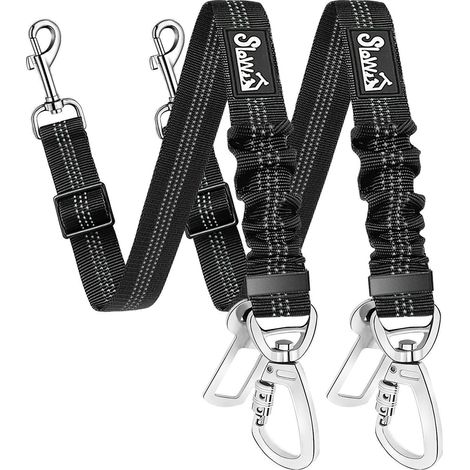 2x Hundesicherheitsgurt mit elastischer Ruckdämpfung, verstellbar (1/5)