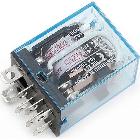 Relais de puissance LY2NJ AC 220V, bobine 10A, 240V, DPDT, 1 LED (1/5)