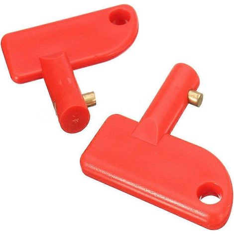 Deux interrupteurs d'isolement de batterie de rechange, en plastique ABS, compatibles avec les voitures, camions, navires, yachts, véhicules électriques et poids lourds. (1/4)