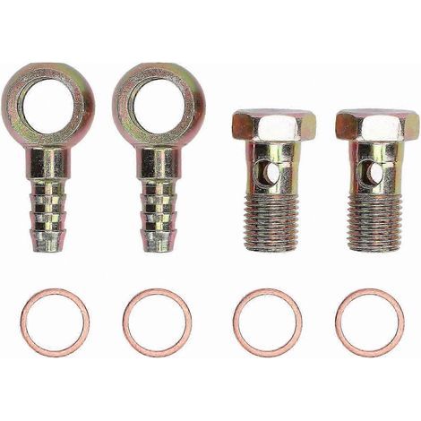 Stainless steel banjo fitting kit for coolant hoses with an inner diameter of 9 to 10 mm, M14 x 1.5 mm thread (1/5)