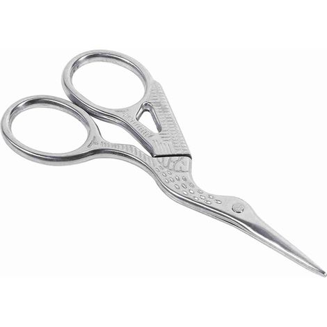 Outils de couture et de broderie en acier inoxydable, ciseaux en forme de grue, ciseaux à point de croix, couleur argent, 1 unité. (1/5)