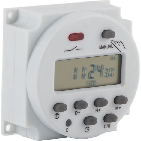 Minuterie programmable numérique LCD, relais temporisé (220 V CA) (1/5)