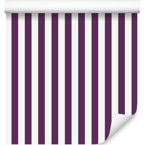 Papier peint à rayures violettes, blanches, prune et gris clair 50x1000 cm (1/5)