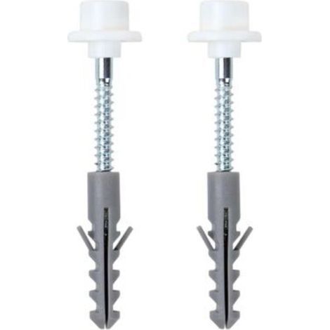 Vis Fixation WC,Fixation WC sur Pied Toilet,Kit Fixation WC au Sol,Chevilles en Acier Inoxydable pour WC et Bidet à Plancher,Kit de Fixation pour Cuvette de WC,Accessoires de Salle de Bain,2 Pièces (1/4)