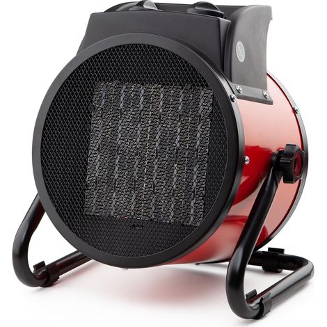 Chauffage en céramique professionnel avec 2 niveaux de chaleur, 3000 W, noir/rouge (1/5)