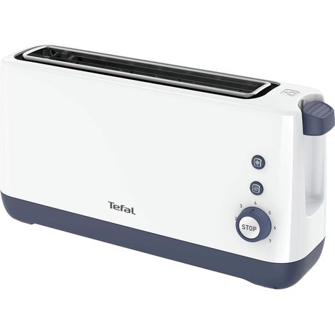 Grille-pain compact, 1 fente extra-large, 7 niveaux de dorage avec remontée extra-haute, 850W, Blanc, TL302110 (1/5)
