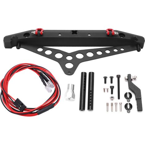 Heckstoßstange aus Aluminiumlegierung mit LED-Beleuchtung für 1/10 RC-Car Axial SCX10 II 90046 (1/5)
