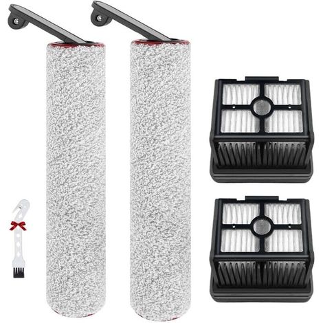 Accessoires pour Dreame H12 Pro / H12 Dual / H13 Pro Pièces de Rechange pour aspirateur Eau et poussière, 2 Brosse rotative + 2 filtres Hepa + 1 Brosse (1/5)