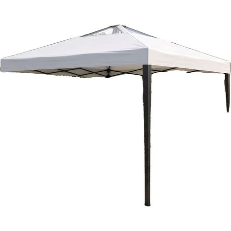 Pabellón plegable, toldo impermeable, protección UV, blanco. (1/2)