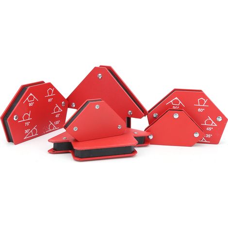 Ensemble de 6 positionneurs de soudage, aimant puissant de 11 kg, outils de soudage magnétique multi-angles pour soudeur (1/5)