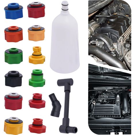 Kit di riempimento olio, capacità 2 litri, tubo di prolunga da 24,5 cm, diametro adattatore 6 cm, compatibilità universale, design moderno. (1/5)