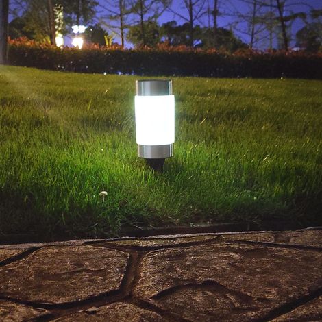 Mini cour solaire plug-in led jardin lumière solaire en plastique pelouse lumière paysage lumière 7.526.3cm lumière blanche chaude huit pièces (1/3)
