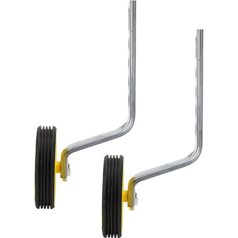 Roue auxiliaire universelle jaune pour vélo enfant de 12, 14, 16, 18 et 20 pouces. (1/5)