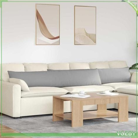 Coussins de canapé - FAFEISY - 42013881 - Gris nuage - 200 x 40 cm - Lot de 2 déhoussables (1/5)