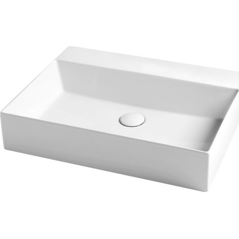 Lavabo Elegance sospeso/appoggio 60x45 senza foro in ceramica