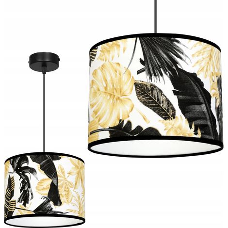 LAMPADA A SOSPENSIONE, PARALUME, FIORI DORATI, LED