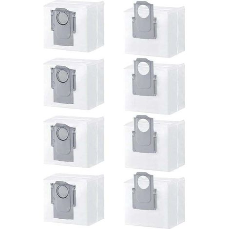 Vtizikl 8pcs Sacs à Poussière Accessoires de Rechange pour Roborock S8/S8+/S8 Pro Ultra/S7 MaxV Ultra/S7 Pro Ultra/Q7+/Q7 Max/Q7 Max+/Q5+
