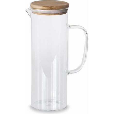 Carafe en verre borosilicate - Couvercle en bambou - Filtre (1/5)