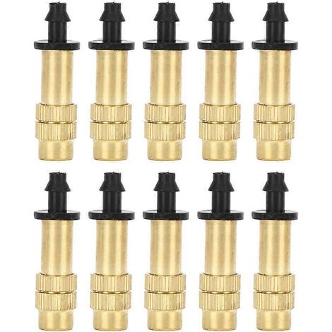 10Pcs Adjustable Misting Water Nozzle for 4/7mm Hose, Garden Atomizing Cooling Accessories (1/4)