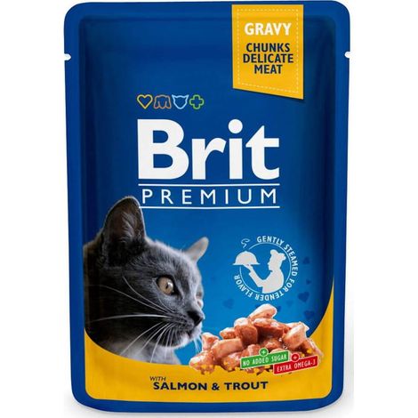 Salmone e trota sterilizzati Brit Premium CAT Adult (bustina) 100 g