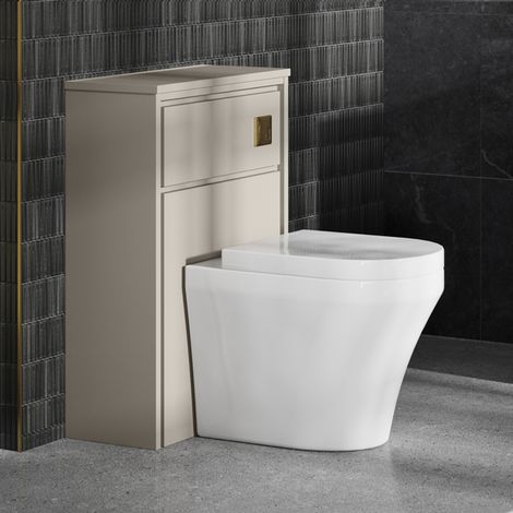 Hudson Reed Lille Back to Wall WC Unit 550mm Wide - Pebble Grey