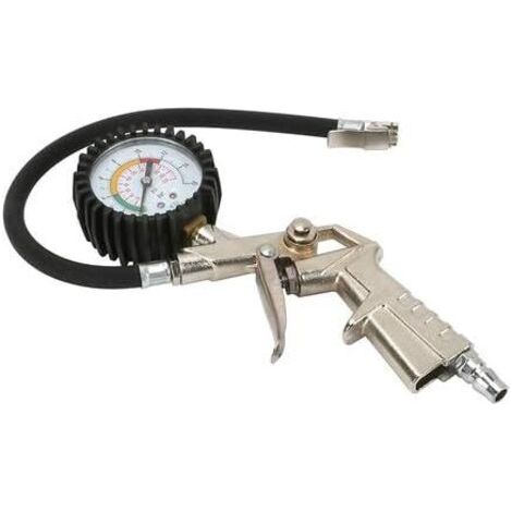 220 PSI pneumatique mandrin numérique gonfleur de pneus avec manomètre, tuyau en caoutchouc durable (1/5)