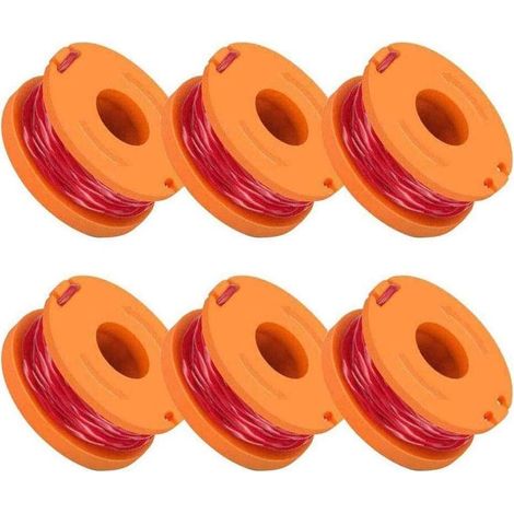 Bobines Fil pour Débroussailleuses Tondeuse à Gazon et Accessoires Worx 6 Pièces Bobine de Rechange de Remplacement Trimmer Line Ligne-Fei Yu (1/5)