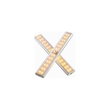 Lampe LED Detecteur de Mouvement Rechargeable, Lumière sans fil de Placard, Baladeuse de Secours, Veilleuse Enfant, Appoint, 3000K Blanc Chaud（2 pièces） (1/4)