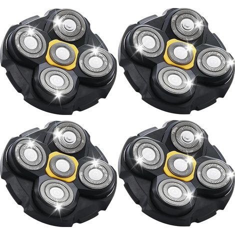 Têtes de rechange pour rasoir, compatibles avec le rasoir Microtouch Titanium, pour hommes chauves —4pièces (1/5)