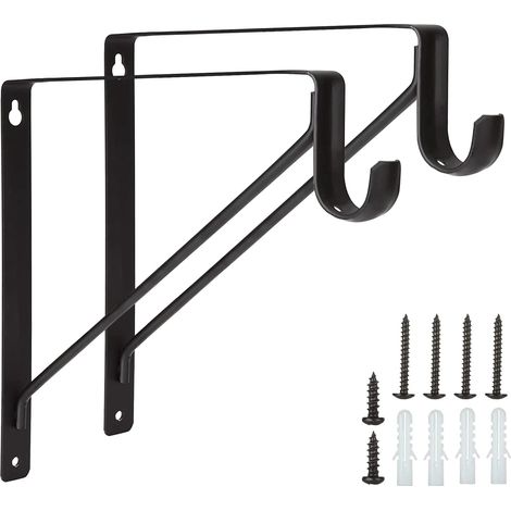 2 Packungen Regalhalterungen zur Befestigung, 150 kg Last, Regalhaken, 90-Grad-Dreieckshalterungen aus Metall, schwimmender Rahmen, schwere Last