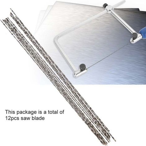 Lames De Scie A Chantourner - Acier Au Carbone - Pour Bois Plastique Metal - 12 Pieces (1/5)