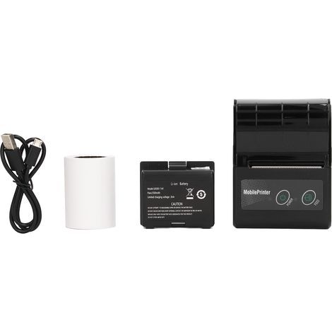 Imprimante thermique Bluetooth 200 ppp pour étiquettes et reçus, commande smartphone, inclut 1 rouleau de papier (1/5)