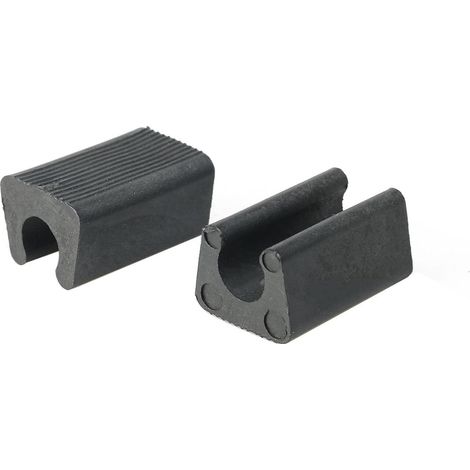 12 tubes de pieds de chaise tubes à tête ronde coussins de meubles de fauteuil de table forme rectangulaire plastique antidérapant noir (1/4)