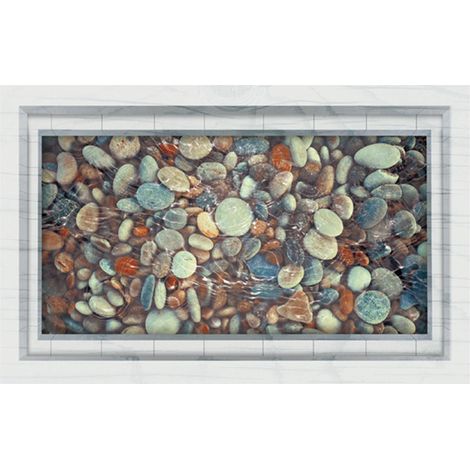 Lot 3D Stéréo Lotus Poisson Étang Autocollant Sol Mur Décoration Fond Maison Commerce MJ8031C (1/5)