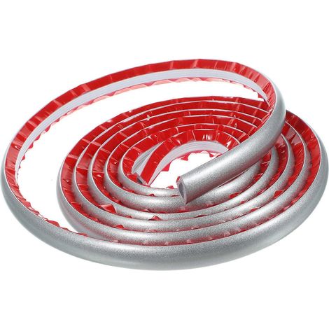 Bande de calfeutrage autocollante pour coins et moulures, compatible avec les plafonds et les meubles, couleur argent, lot de 1 (1/5)