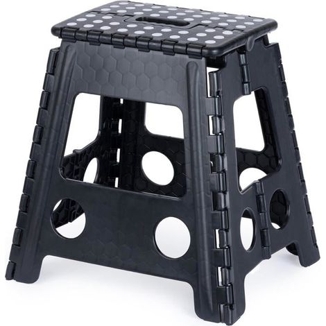 Tabouret pliant léger avec double revêtement antidérapant Se plie à plat et possède une poignée de transport pour une utilisation domestique nomade (1/5)