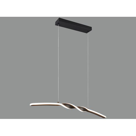 REALITY Suspension LED Ginko R35791132, 18W, 3000K, 1980lm, blanc chaud, IP20, noir