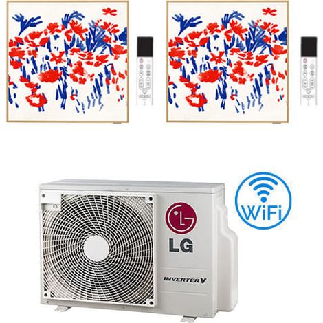 Climatizzatore Condizionatore LG Artcool Gallery PHOTO R32 Dual Split Inverter 12000 + 12000 BTU con U.E. MU3R19 NOVITÁ Classe A+++/A++ (1/5)