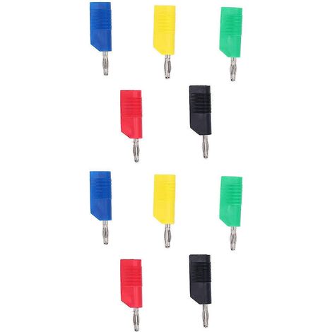 10 Stück 4-mm-Bananenstecker, vernickelte Messingverbinder, Lautsprecherkabeladapter-Zubehör