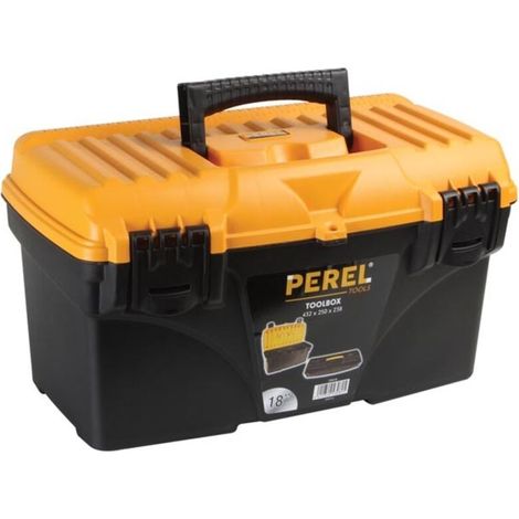 Caisse plastique 41 x 24 x 24 cm – Bac amovible – Polypropylène robuste – Capacité 25.7 l – Poignée pliable (1/3)