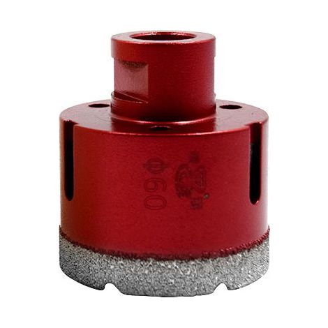 Foret diamanté avec filetage M14, foret à trous creux brasé haute performance pour carrelage/granit/marbre/porcelaine/verre/céramique (60 mm)
