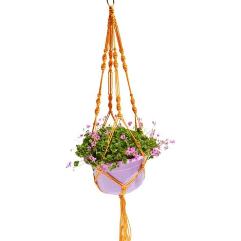 held Pflanzenhänger aus Jute and Baumwolle Blumentopfhalter