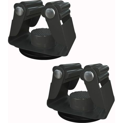 Lot de 2 supports magnétiques pour vadrouille et balai, pinces à balai, cintres en acier inoxydable, supports magnétiques pour réfrigérateur, camping-car, rangement mural, garage, cuisine, outils de b (1/4)