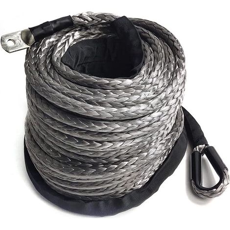 Cabrestante de 30 m de cuerda de polietileno de alto peso molecular sintético de plástico de 10 mm de diámetro de la cuerda de carga hasta 23809LBS cuerda forestal para cabrestante (1/5)