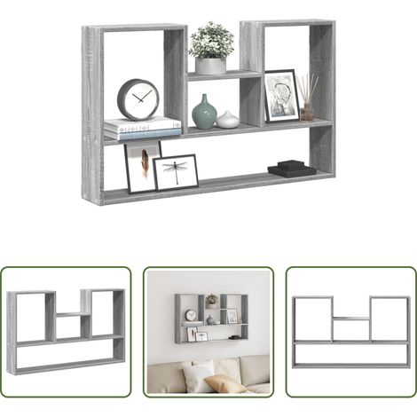 Holzwerkstoff - Wandregal Grau Sonoma 99x15x60 cm Holzwerkstoff (1/5)