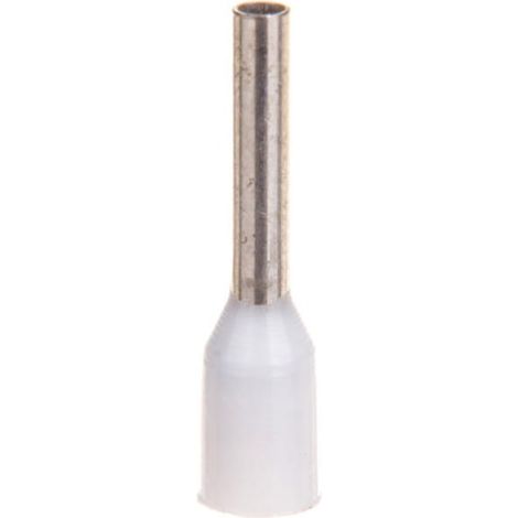 Guaina terminale isolante per cavi TI 0,75mm2/8mm stagnata bianca TI0.75L8DE /100 pezzi/
