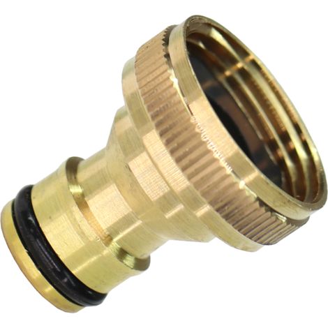 Schläfer 681002 Raccordo Portagomma Universale G 1/2" Ø 18,64mm per Rubinetto da Giardino, Connettore Tubo Acqua, Portagomma Innesto Rapido in Ottone Lucido (1/5)