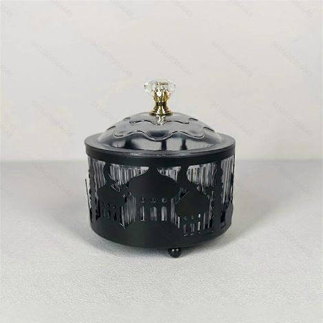 Plateau de service en métal. coffret cadeau Eid Mubarak. assiette Ramadan. fruits secs (1/4)